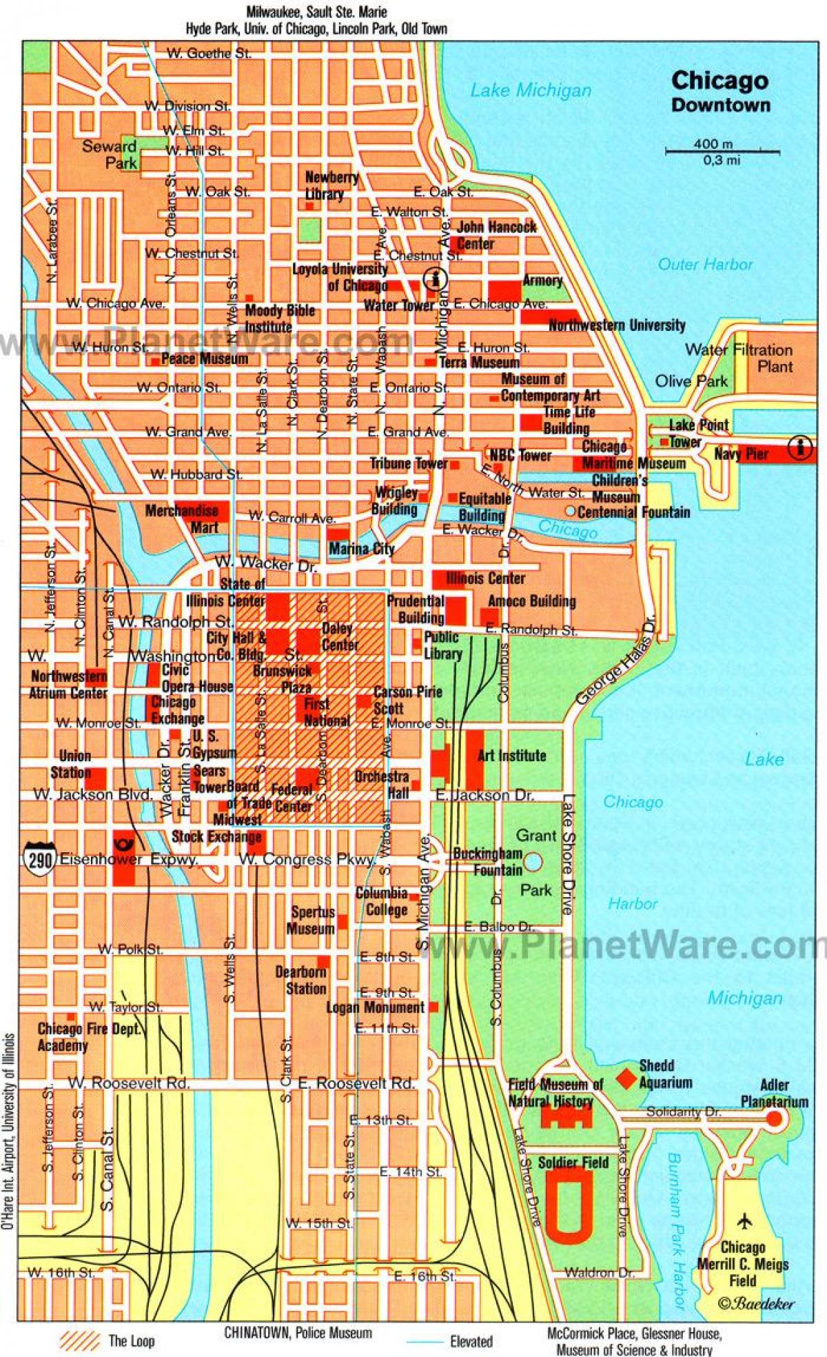 karta za Chicago atrakcije