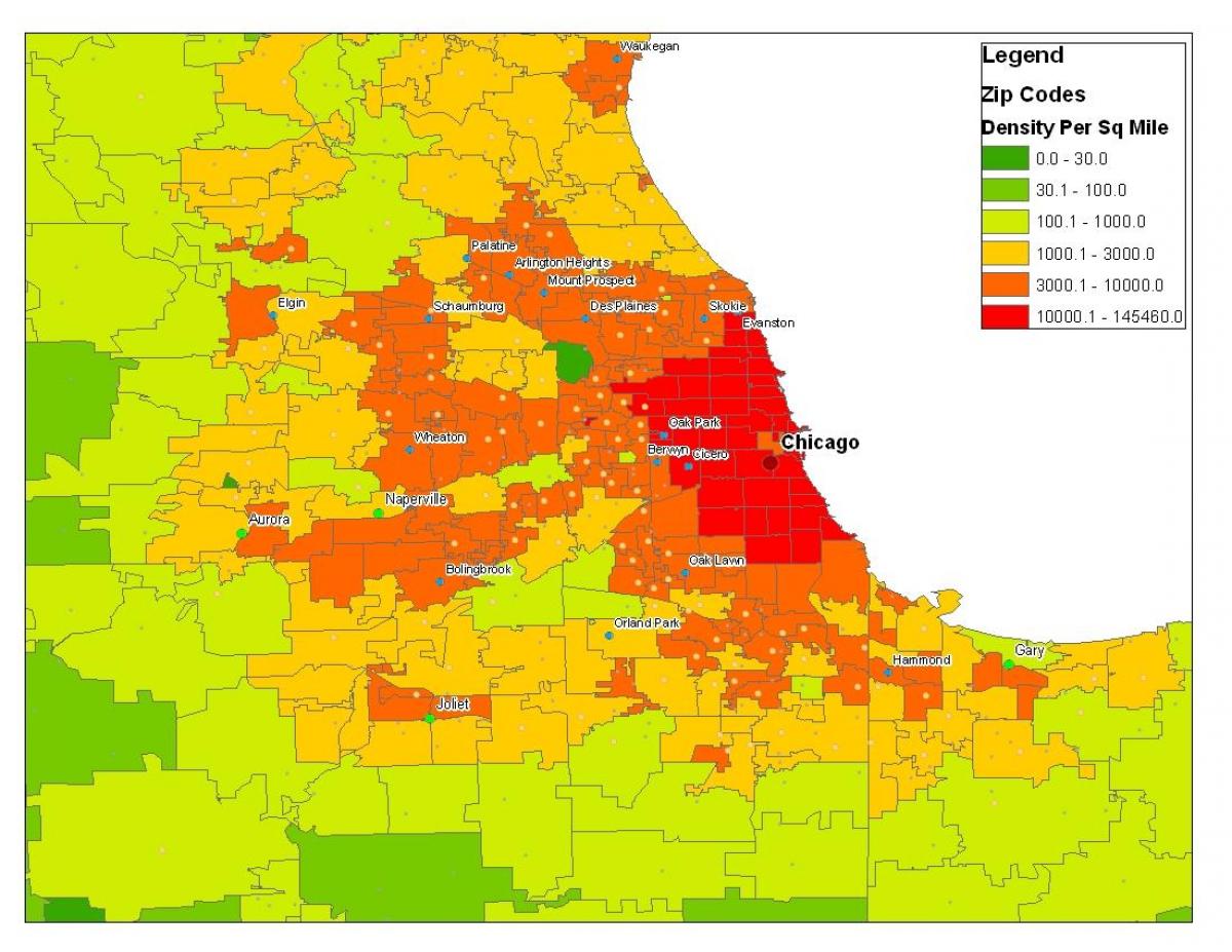 demografske karta za Chicago