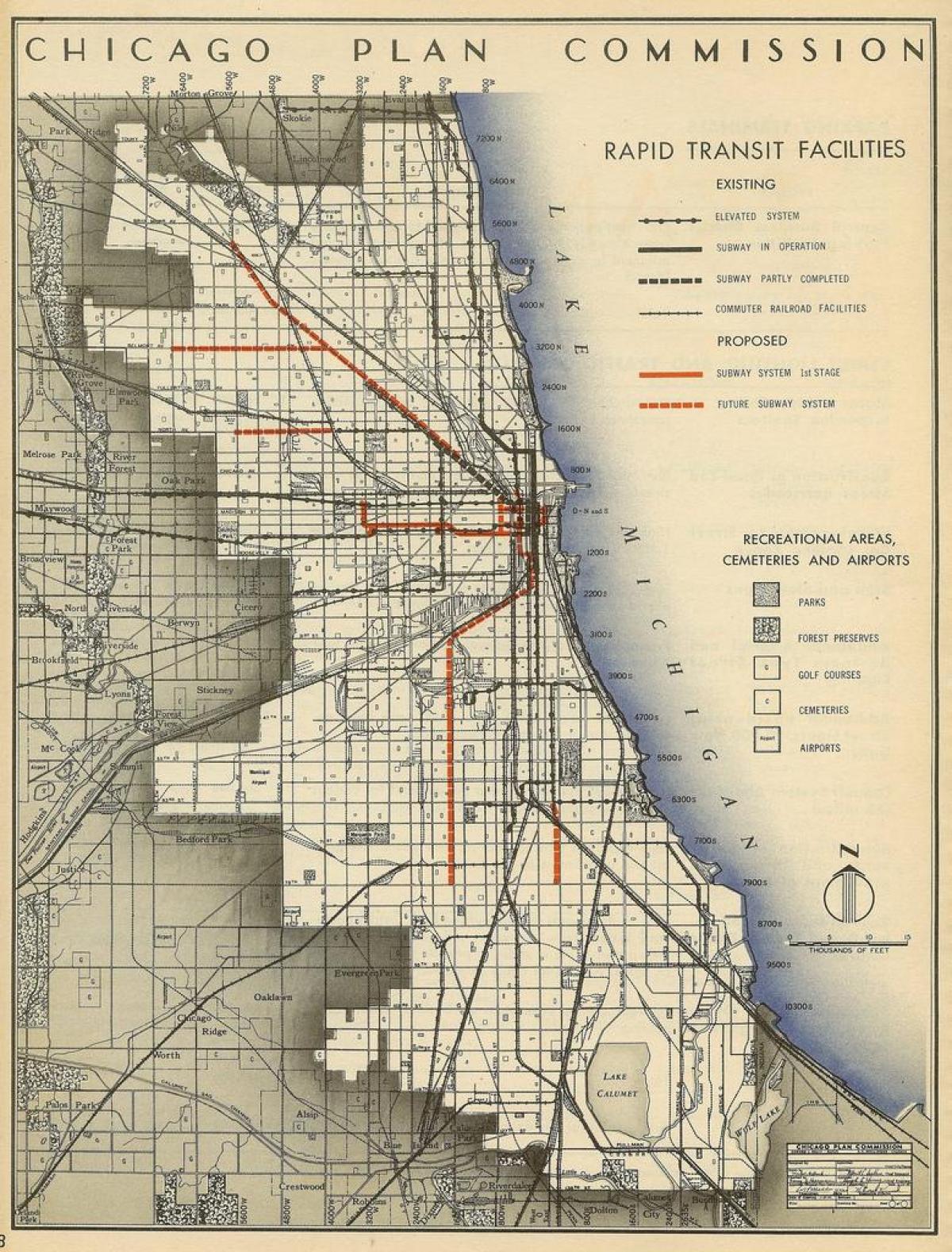 karta za Chicago podzemnoj