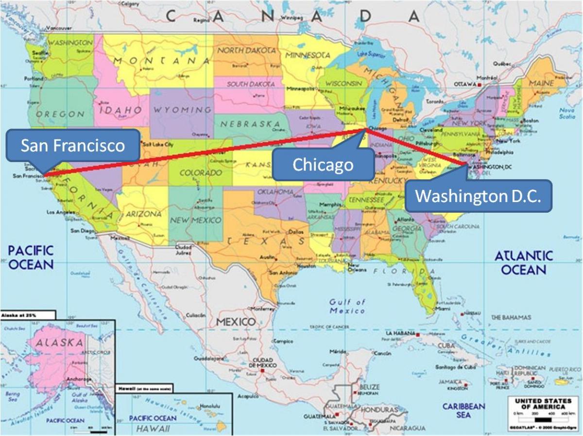 Chicago na SAD mapu