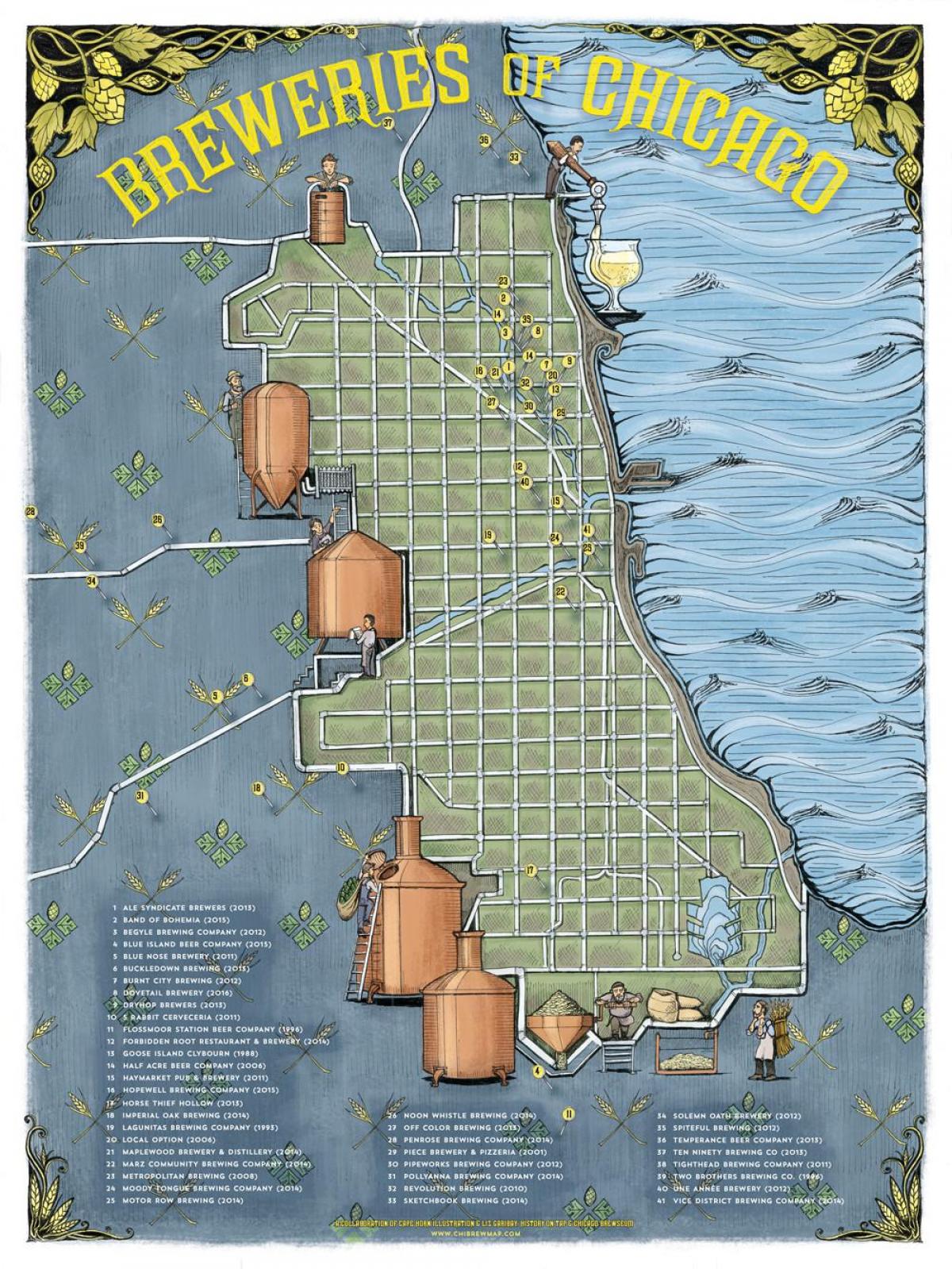 Chicago pivo mapu