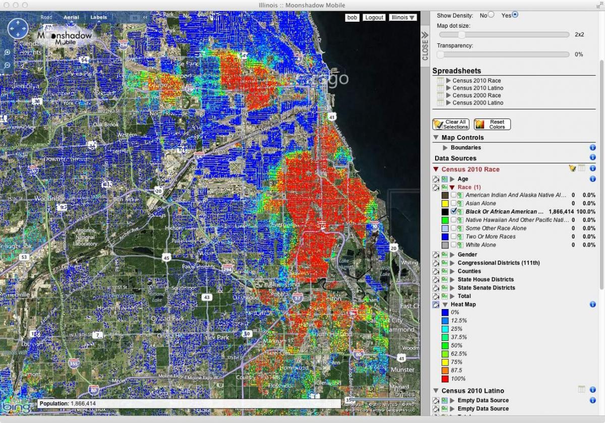 Chicago pucnjave žarišta mapu
