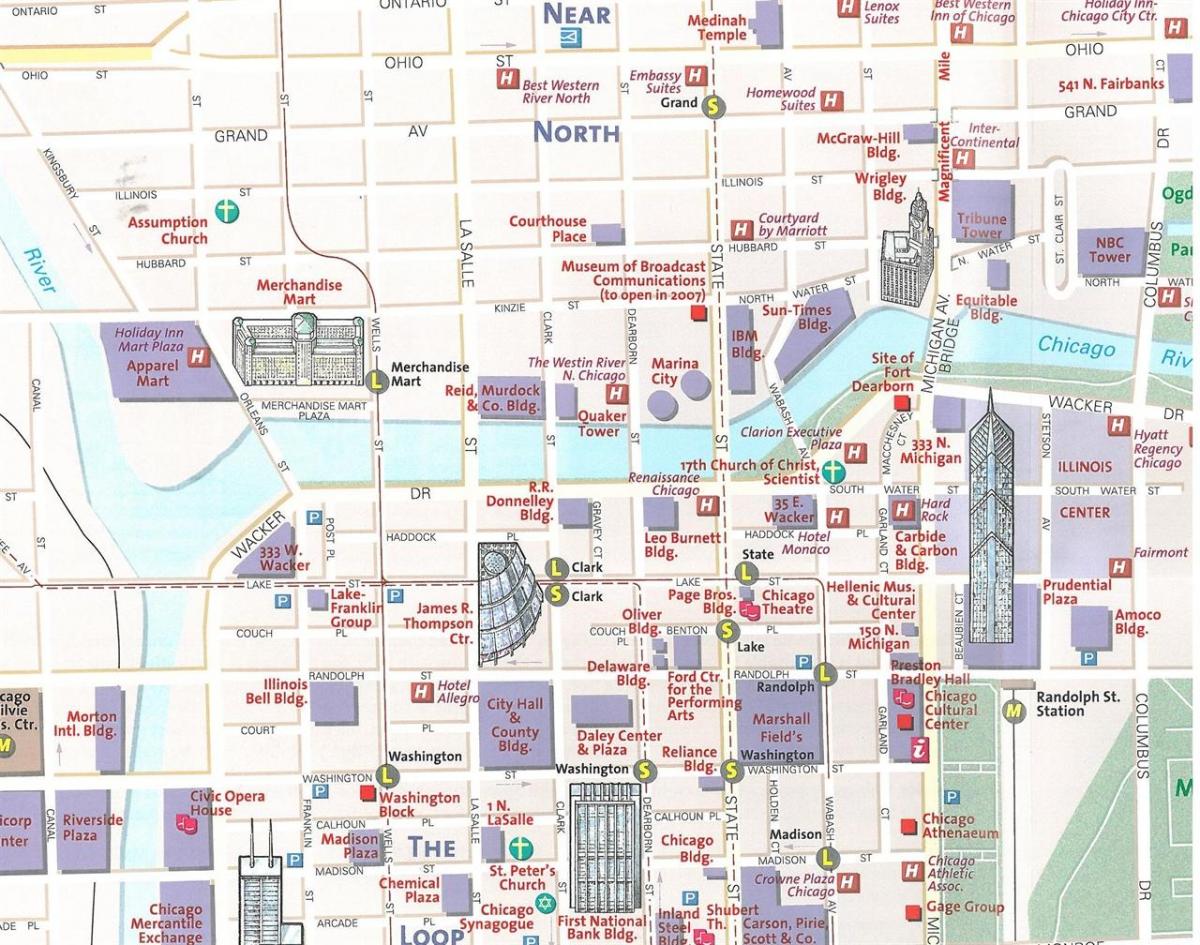 turističke karta za Chicago