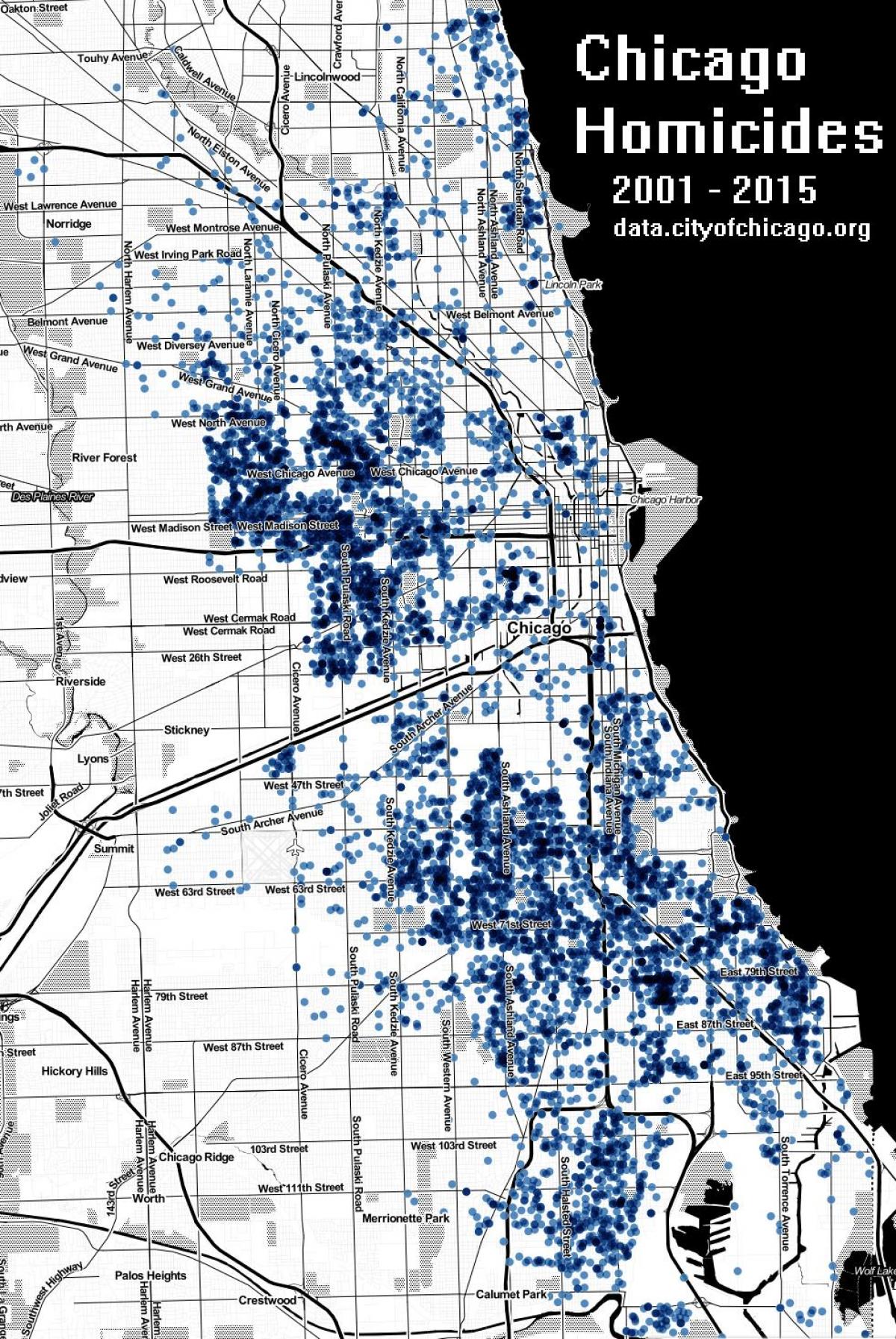 Chicago ubistvo mapu