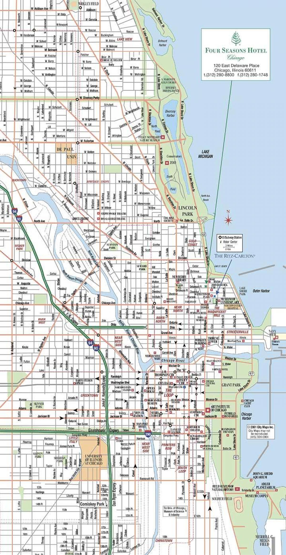 ulična mapa Chicaga