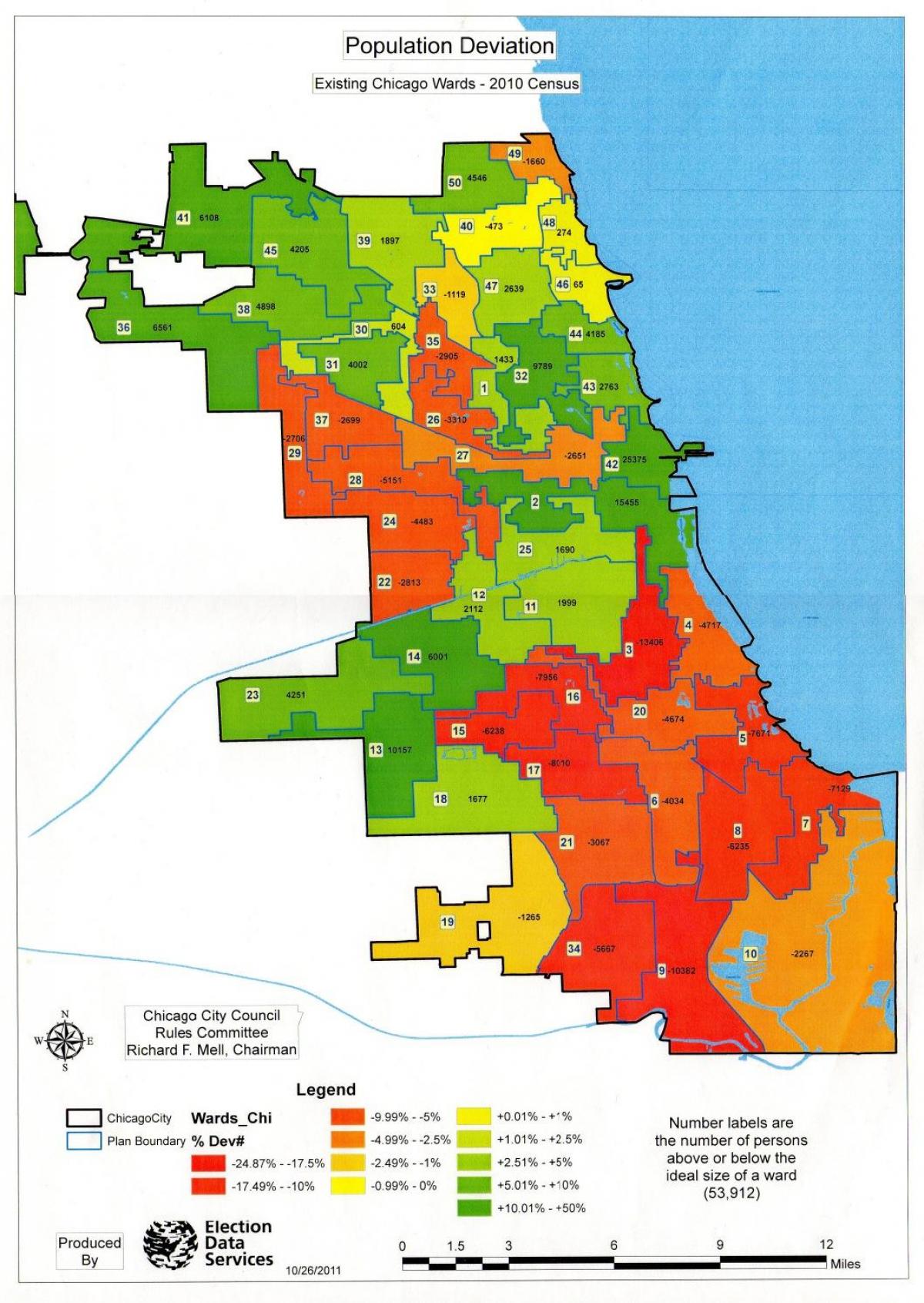 Chicago zoni mapu