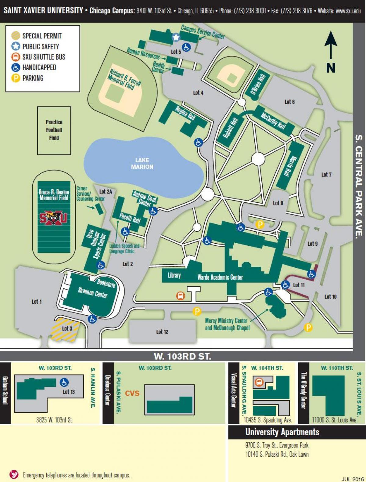 univerziteta u Chicagu kampusu mapu