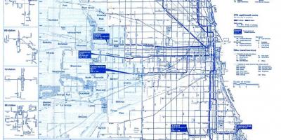 Chicago autobus sistem mapu