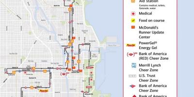 Chicago maraton trci mapu
