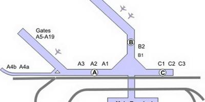 Karta za Chicago Midway aerodrom