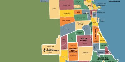 Mapa naseljima u Chicagu