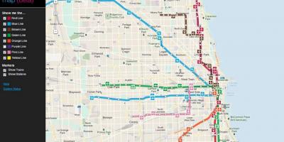 Chicago javni prevoz je mapa