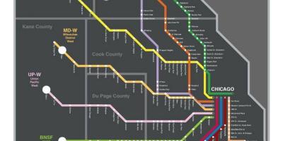 Metra Chicago mapu
