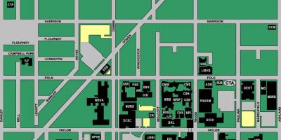 Mapa UIC zapad kampusu