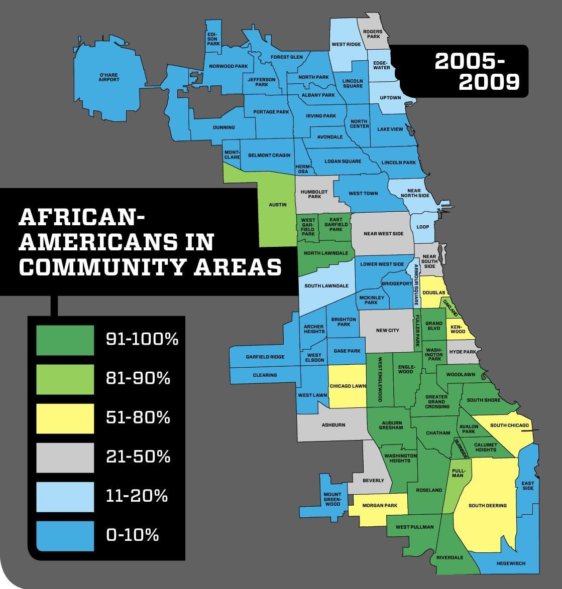 Chicago susjedstvu zločin mapu