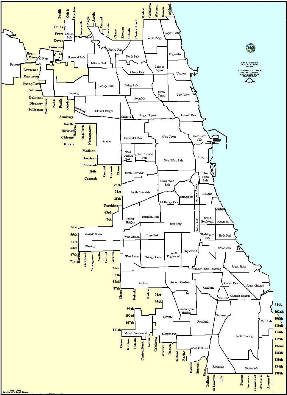 geodetske karte Chicagu
