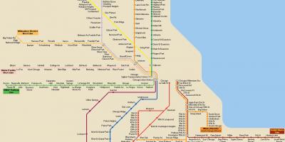Chicago javni prijevoz mapu